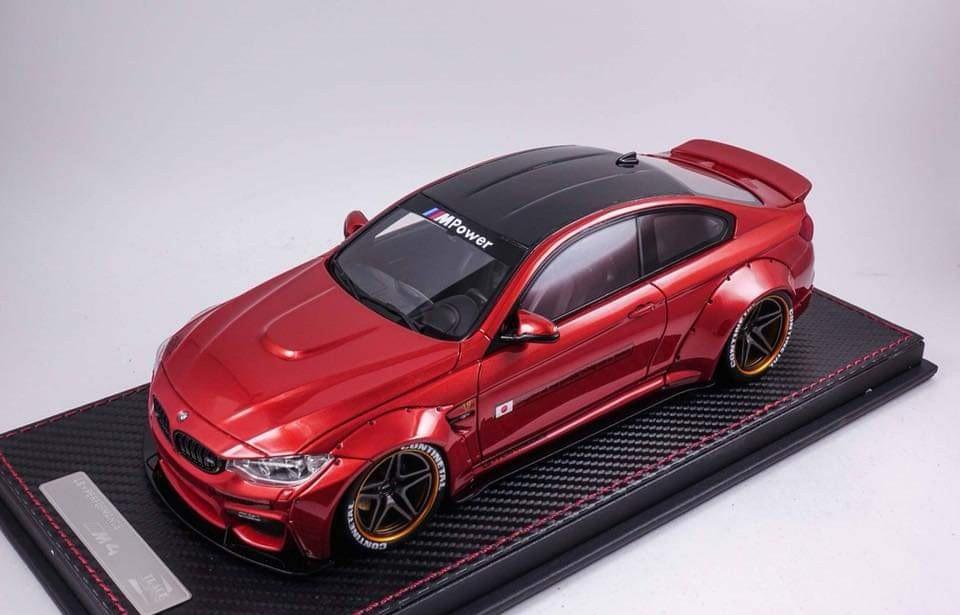 1/18 BMW M4 F82 Liberty Walk Widebody Supreme (Red) Resin Car Model Limited  55 Pieces 