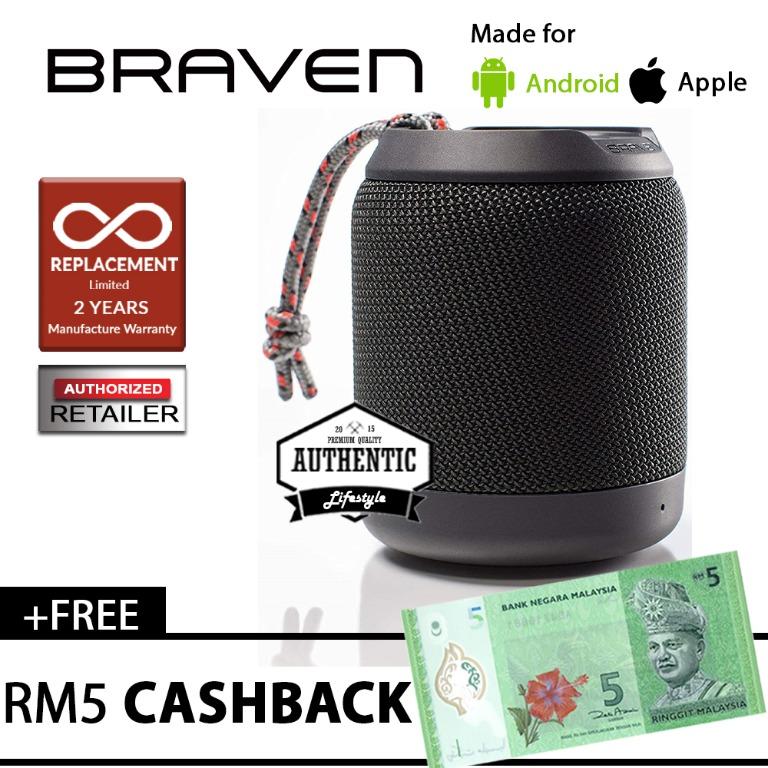 Braven BRV Mini Waterproof Wireless Speaker - Black (Barcode:  848467098891), Audio, Headphones & Headsets on Carousell