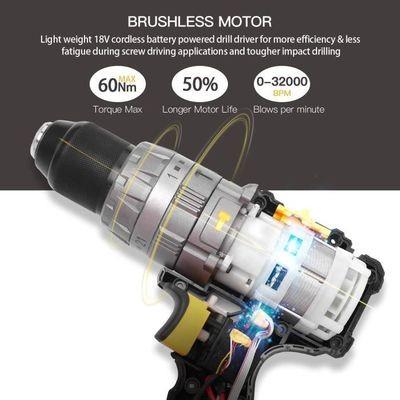 Brushless Cordless Drill TECCPO 18V Impact Drill 60Nm with 35pcs Accessories 2 Batteries 2.0Ah 30min Charger 2 Speed 13mm Chuck with Storage Pouch TDHD02P Mobile Phones Gadgets Mobile Gadget Accessori...
