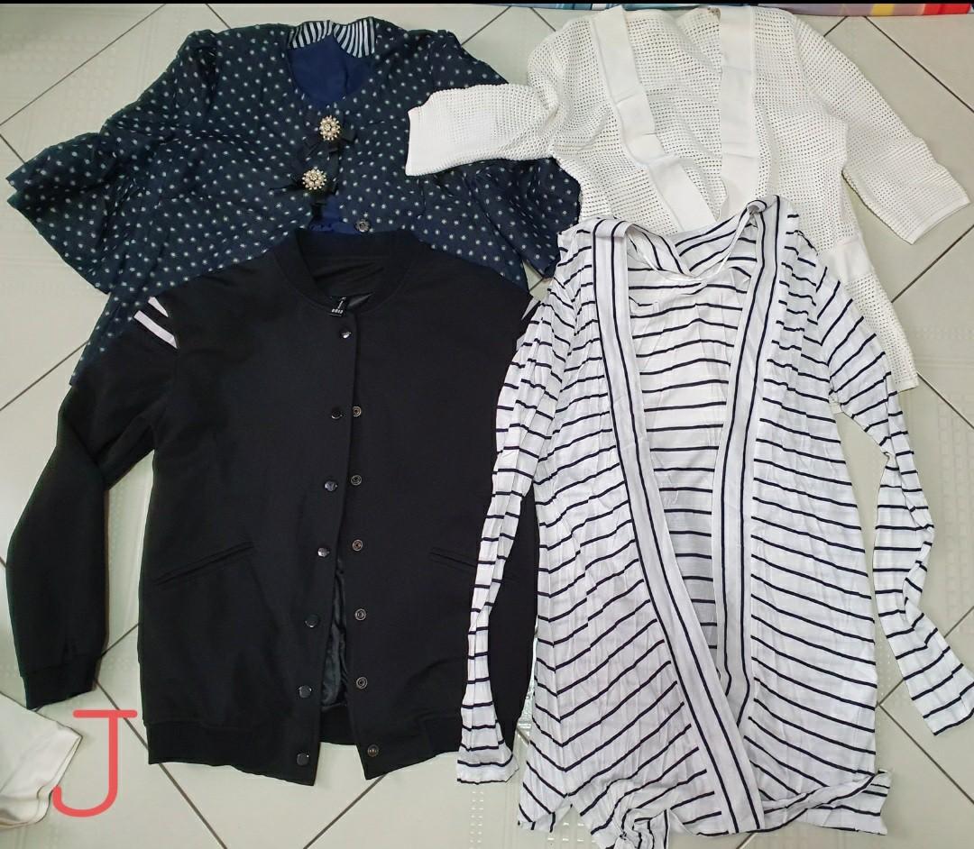 Bundle J (Category: Other Tops) located in Singapore. Submitted by sushiwu (Listing ID 1069510756, Image 1). Description: To be sold as a bundle. $10 only, non negotiable. clearing out my wardrobe. some used, some new. will fit size small and medium not for fussy buyers. self collection only. location to be advised..