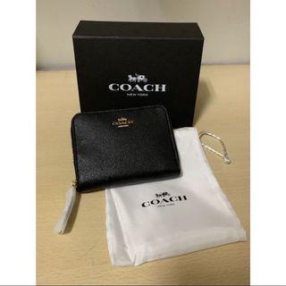Coach 小型拉鍊皮夾 短夾 零錢包 錢包