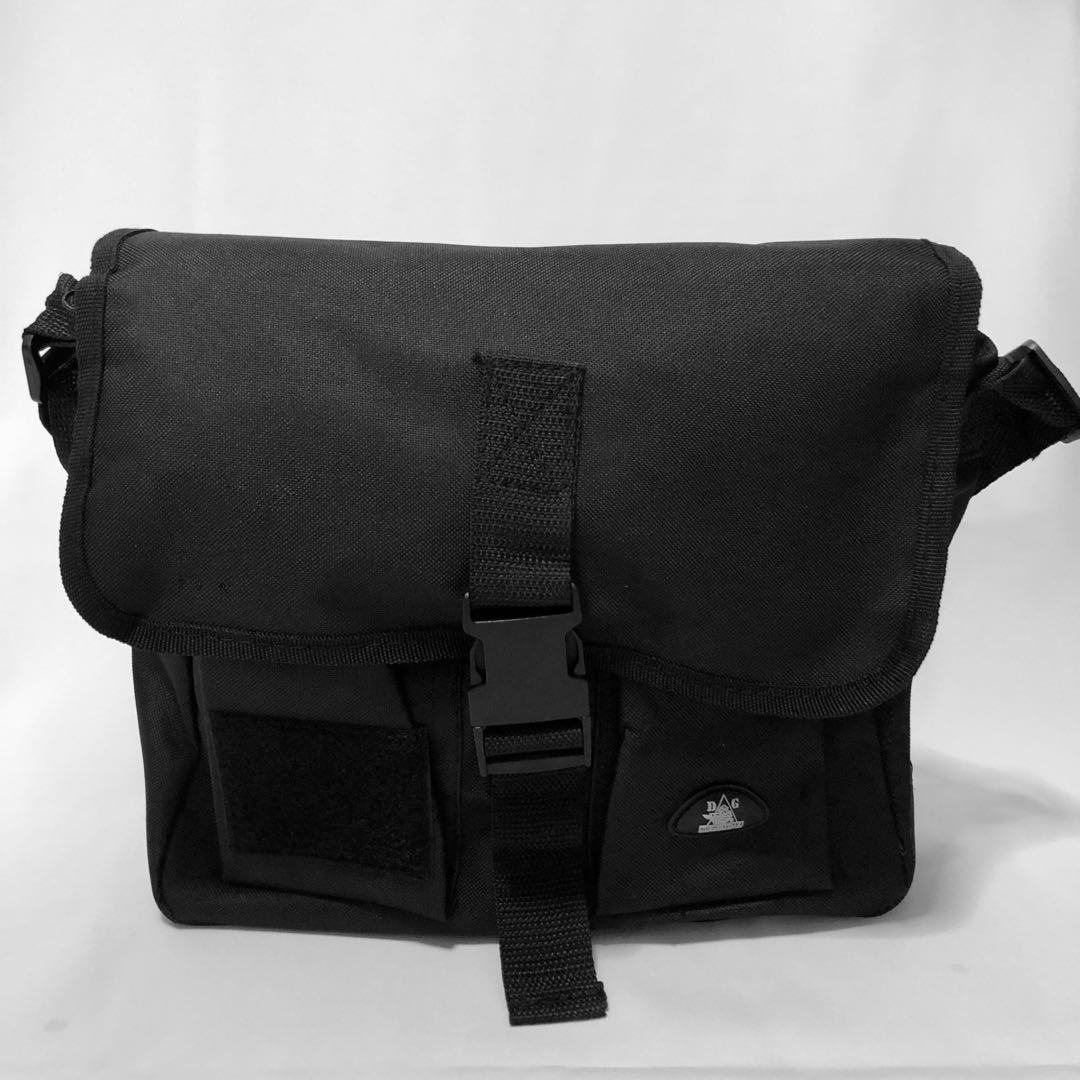 Double Pocket Army Black Sling Bag Army Sling Bag D G Black