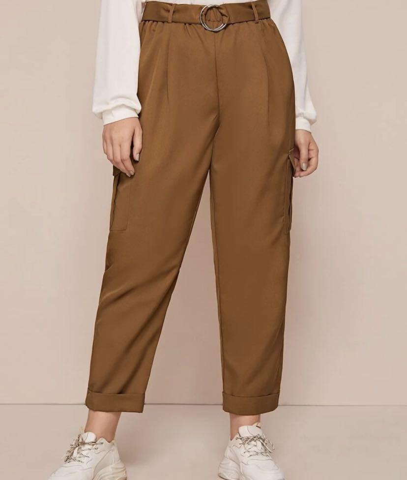 Elastic waist pants with pockets clearance