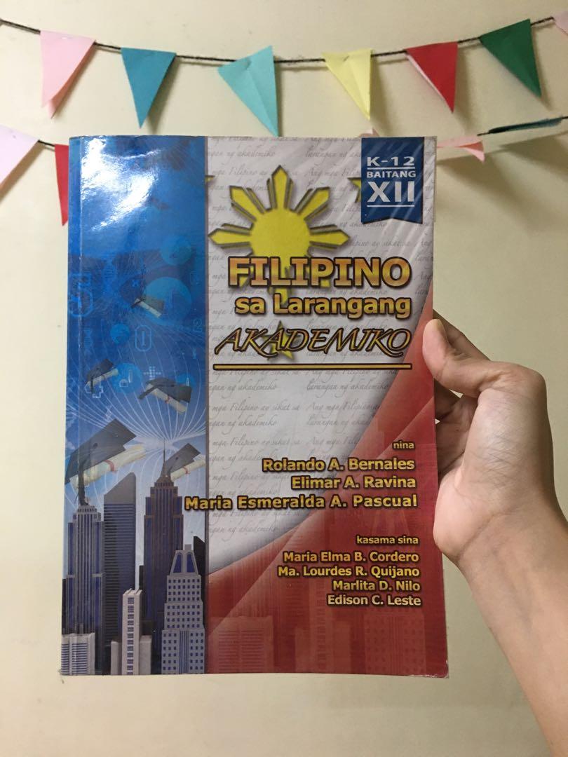 filipino sa larangang akademiko filipino sa piling larang book for senior high school shs hobbies toys books magazines children s books on carousell