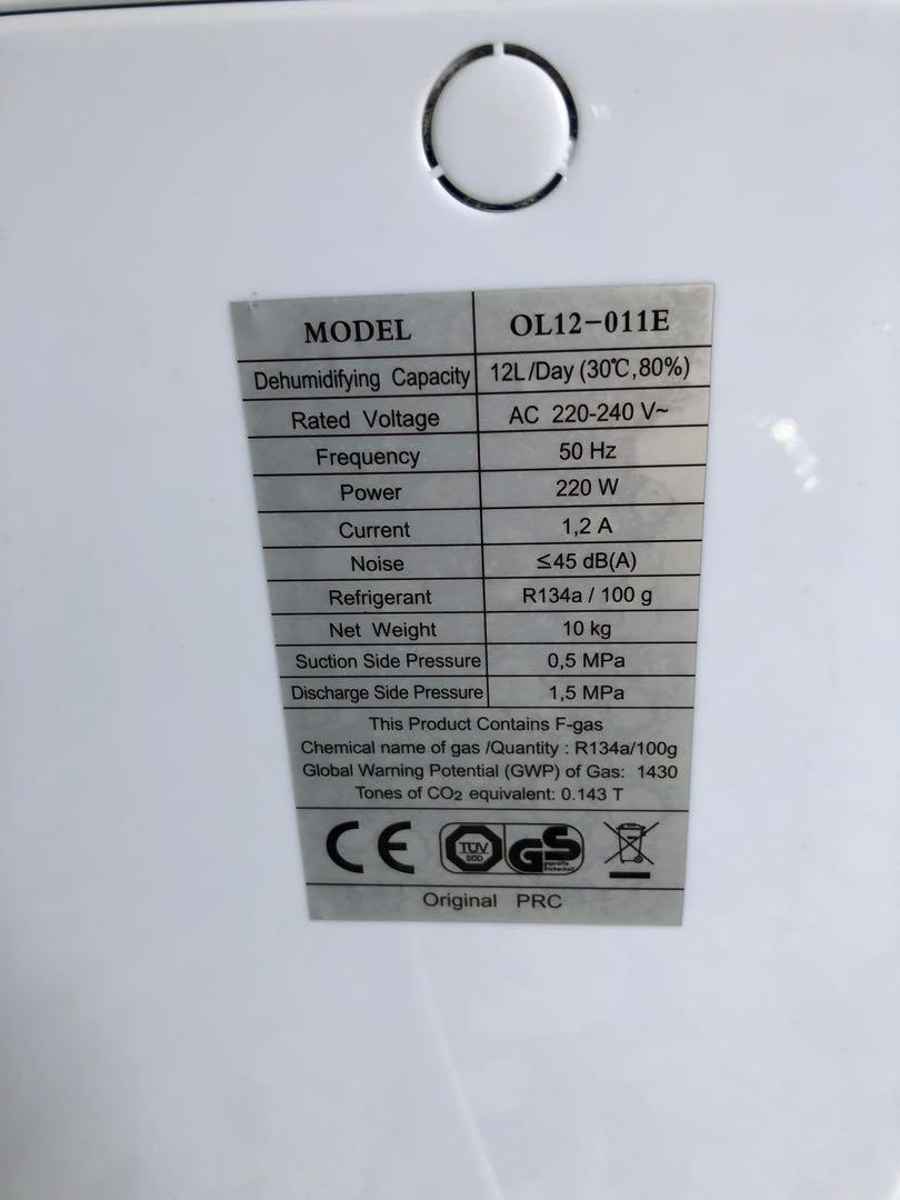 Finether Finether Dehumidifier OL12-011E, TV & Home Appliances, Air Purifiers ...