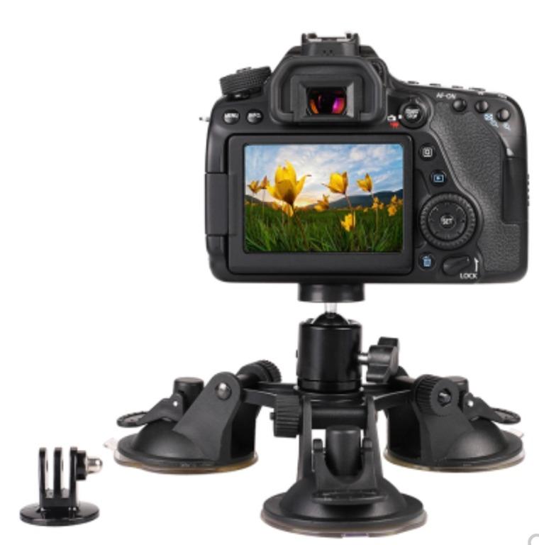 Gopro Hero Osmo Actiontriangle Mount 三角吸盤gopro9 8 7運動相機sjcam小米小蟻汽車吸盤車載三角固定支架 汽車配件 其他 Carousell