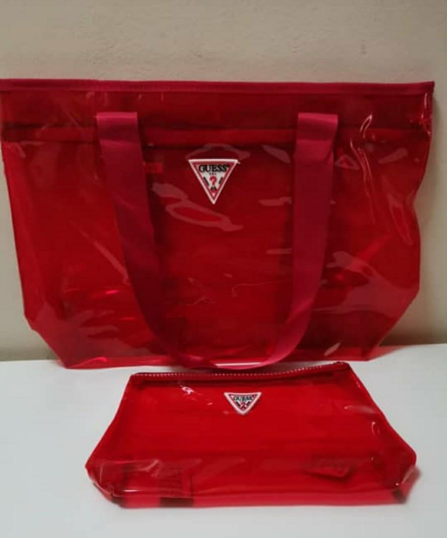 Guess Clear Limited Edition Tote New Women s Fashion Bags