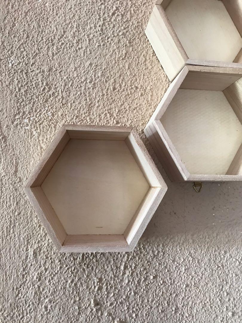 Hexagon Wall Deco Box Eco Shop Home Furniture Home Decor On Carousell