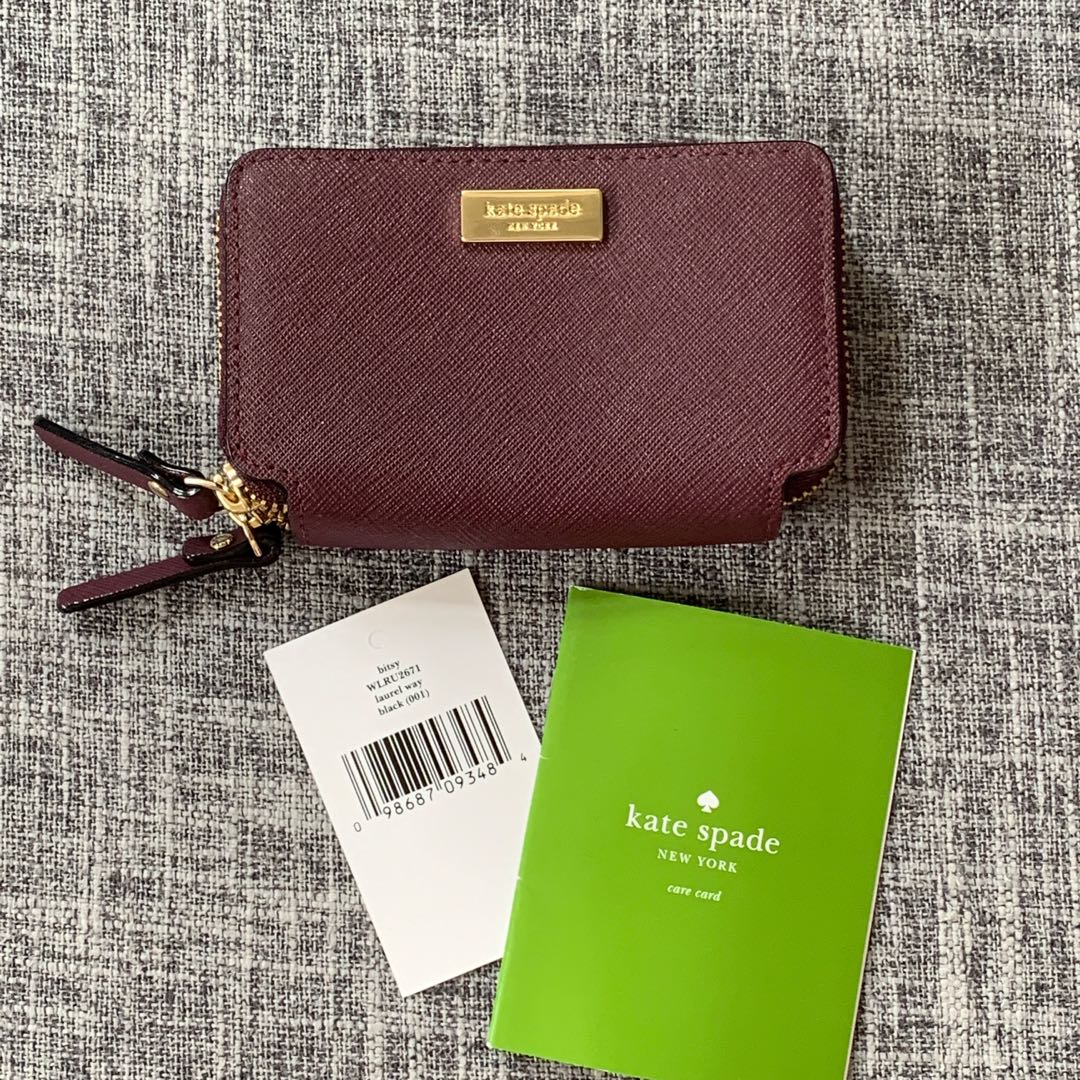 Kate spade double zipper wallet top