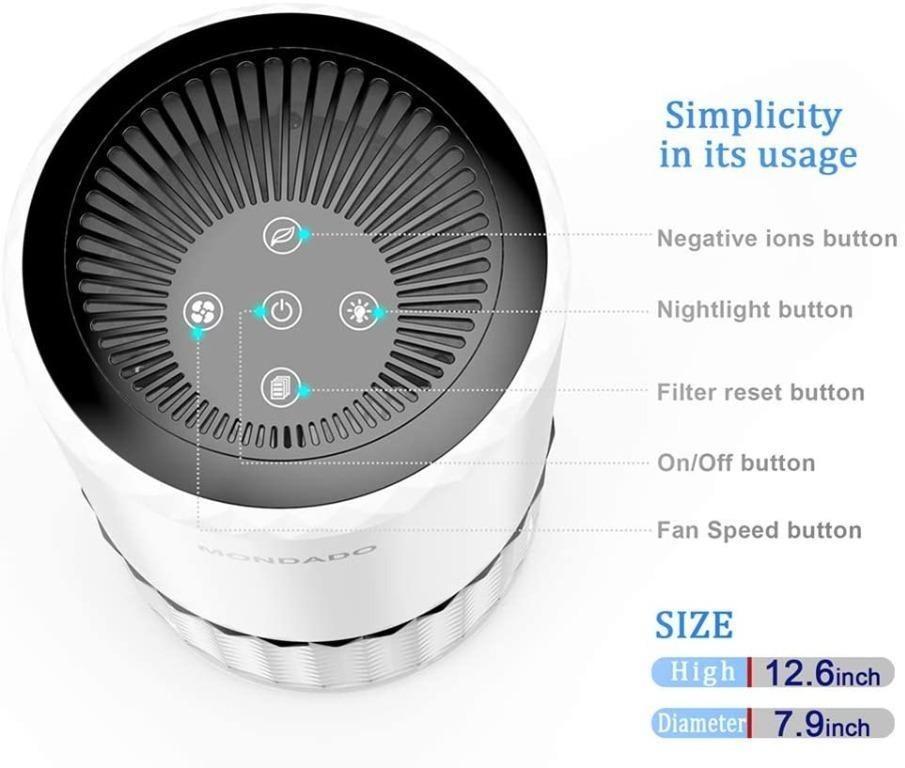Ionizer button deals on air purifier