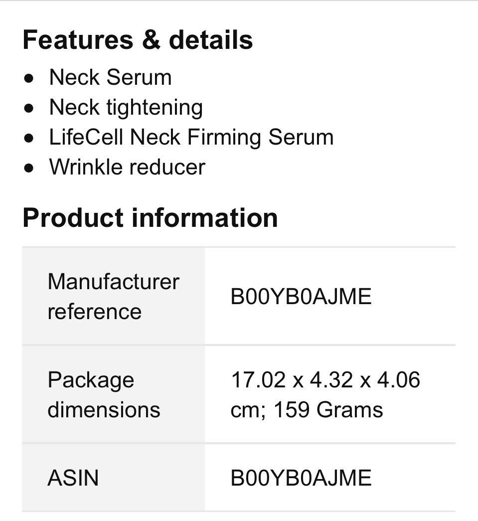 lifecell neck firming serum