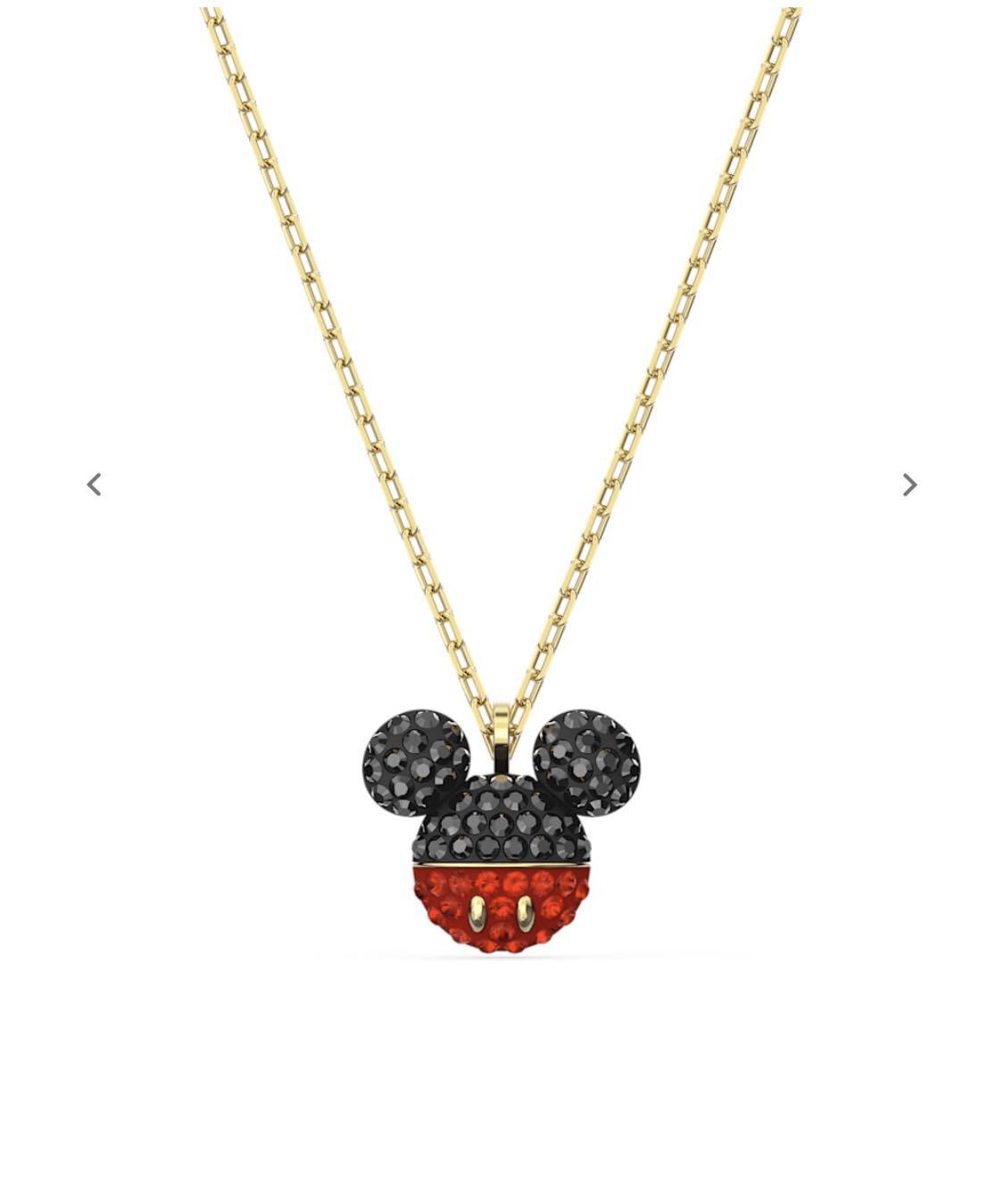 Ltd Ed Swarovski 24k gold Mickey Mouse necklace Women s Fashion
