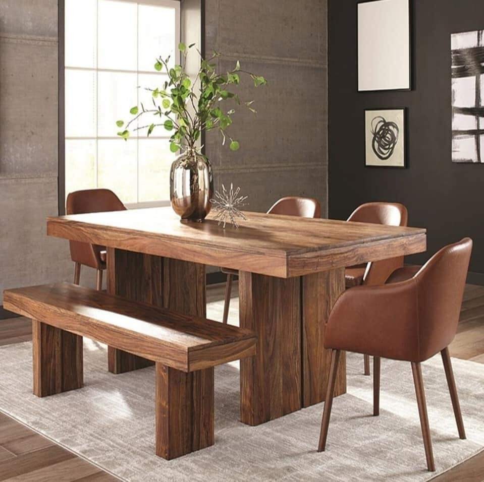 Mahogany dining bench sales