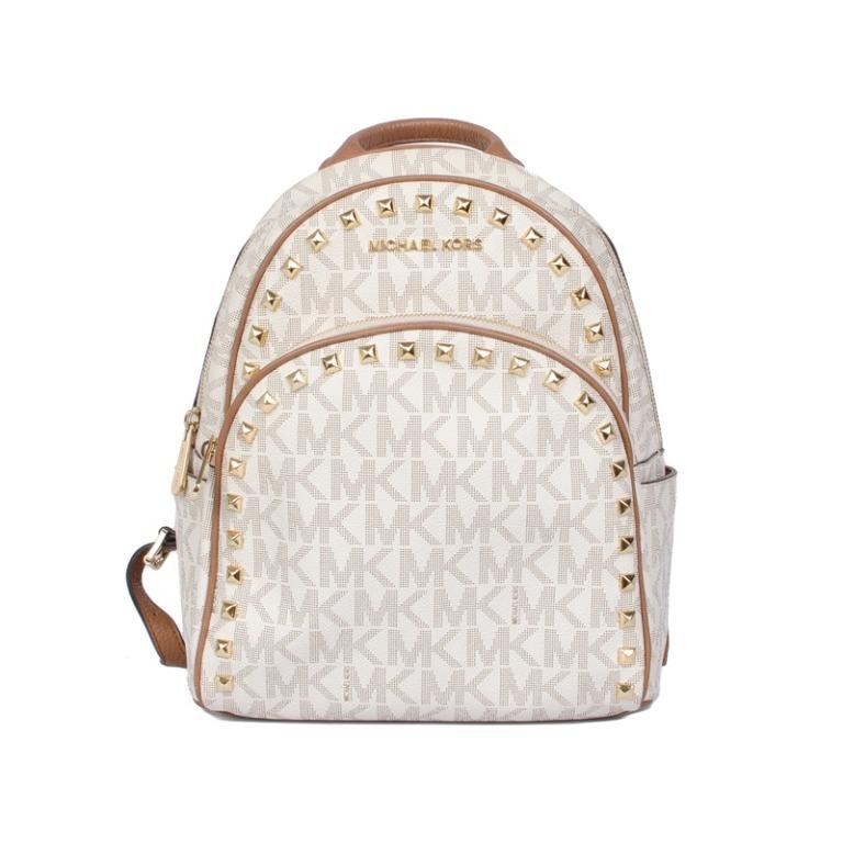 Michael kors white studded backpack sale
