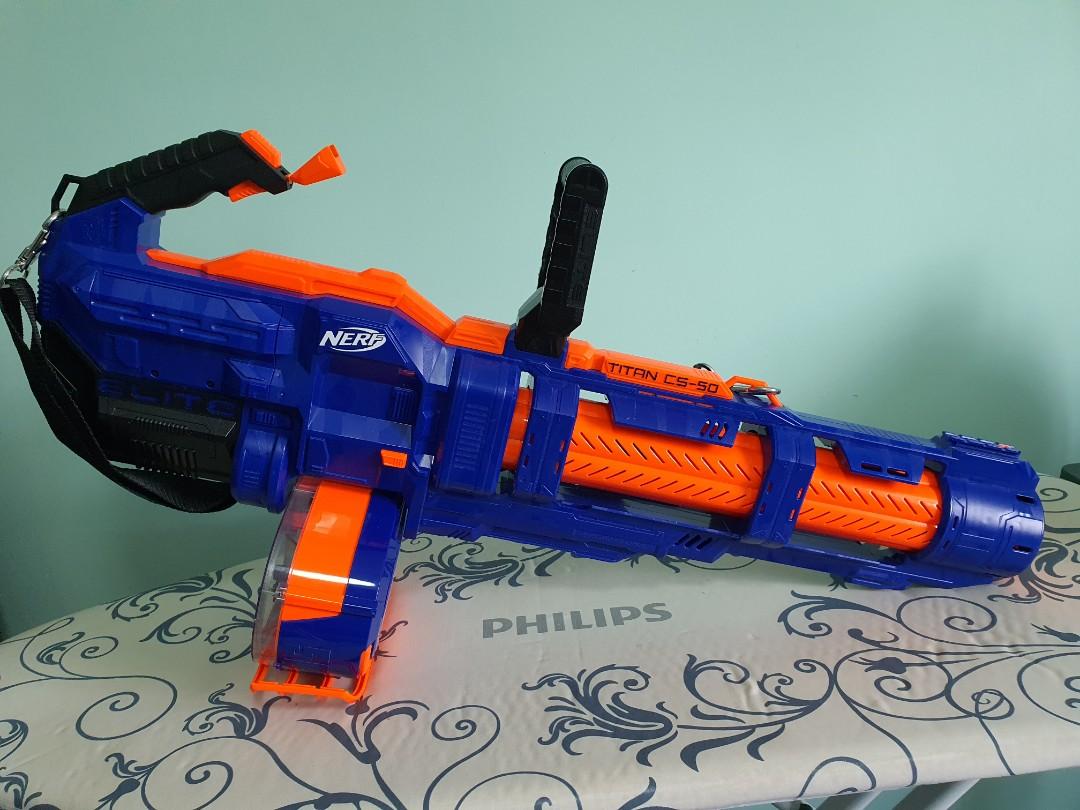 Nerf Elite Titan Cs 50 Toy Blaster Fully Motorized Hobbies And Toys Toys And Games On Carousell