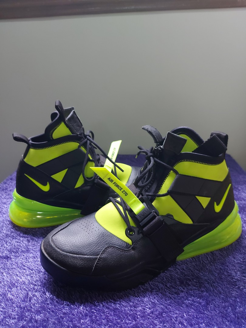 NIKE AIR FORCE 270 NEON GREEN Men s Fashion Footwear Sneakers on Carousell