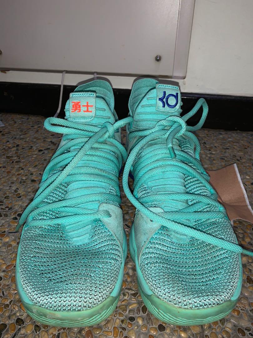Nike KD 10 Hyper Turquoise City Edition Kevin Durant Basketball Shoes ...