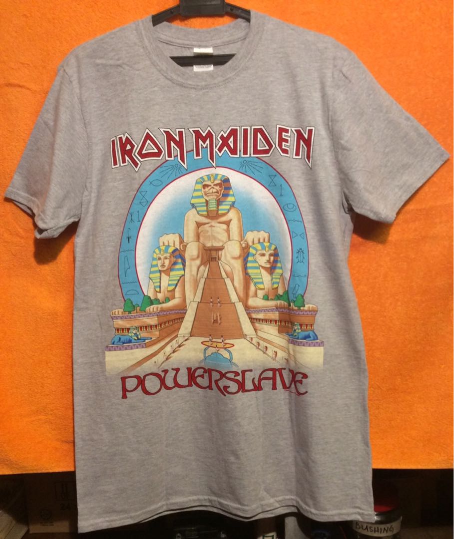 OFFICIAL IRON MAIDEN POWERSLAVE TSHIRT, Men's Fashion, Tops & Sets ...