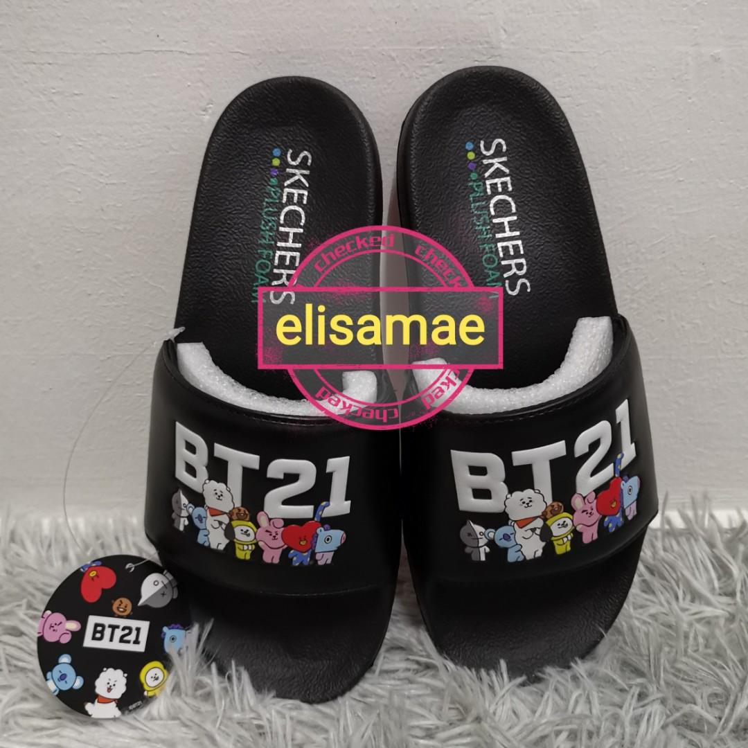 BT21 Skechers Plush Foam Slides on hand Hobbies Toys