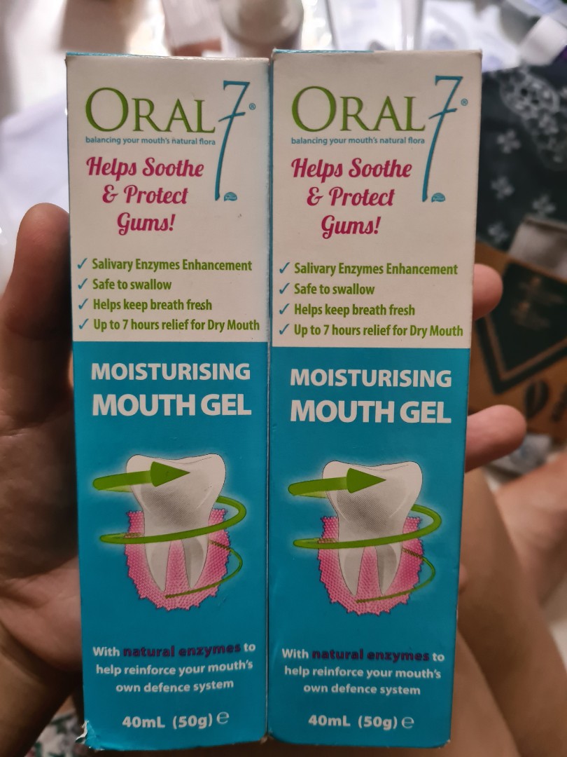 Oral 7 Moisturising Mouth Gel 50g X 2 (Value Pack), Beauty & Personal