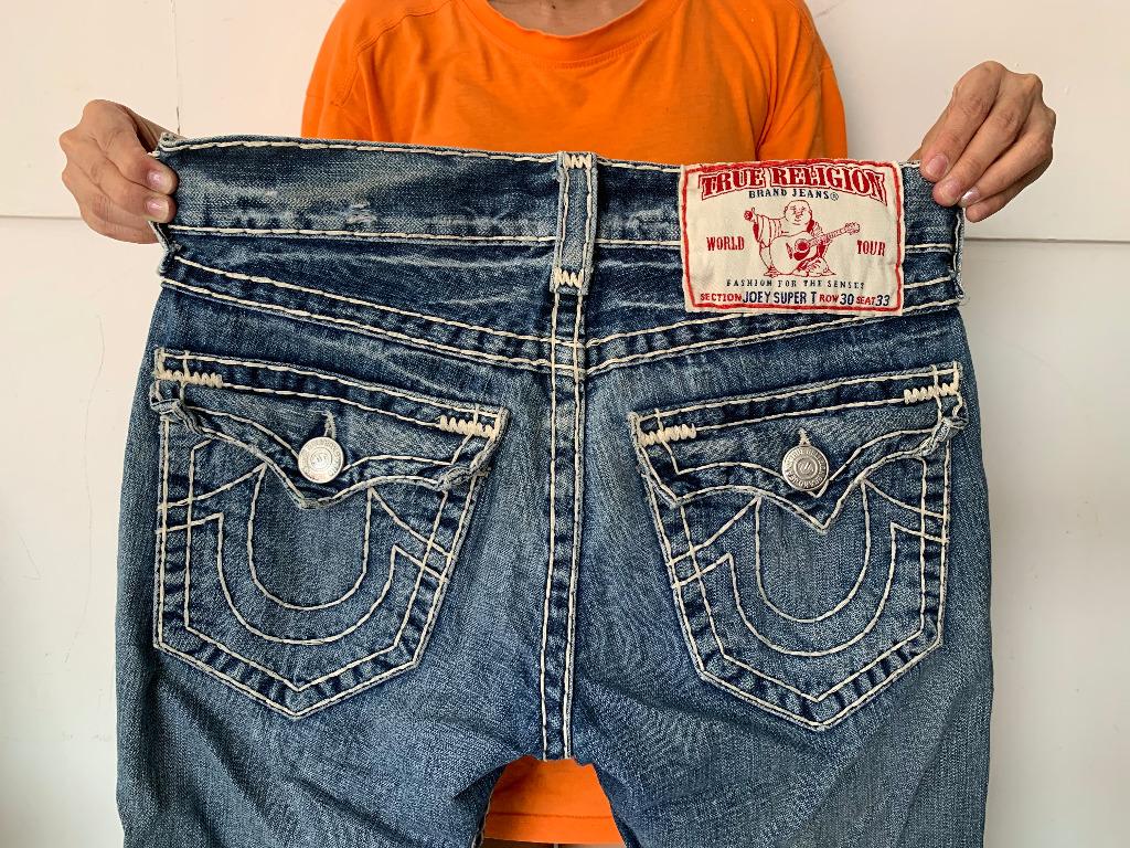 パンツ 00s TRUE RELIGION JOEY True Religion Men's Joey Super T Flap Twisted Seam 1/2