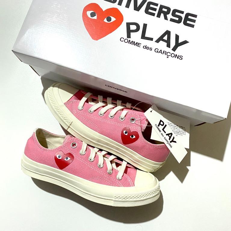 cdg converse bright pink