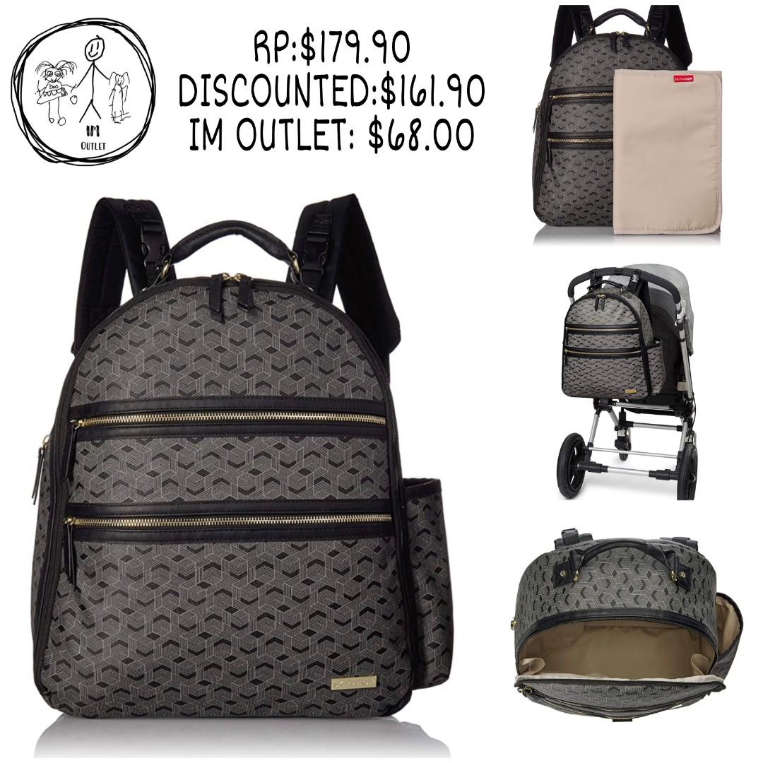 Skip hop deco saffiano diaper backpack clearance