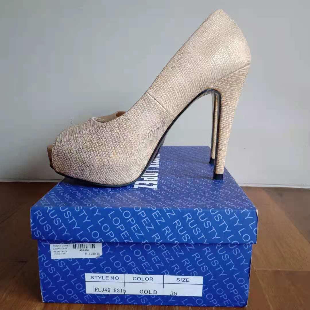 Rusty gold heels hot sale