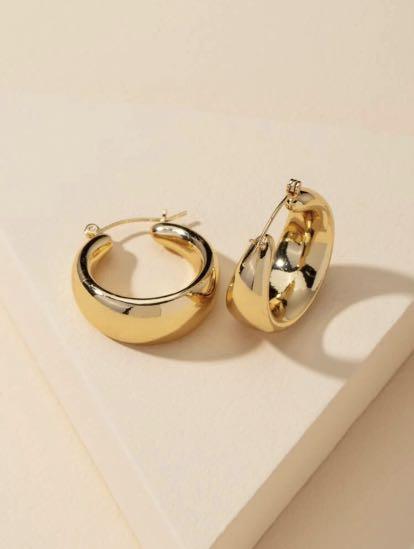 Shein gold shop hoop earrings