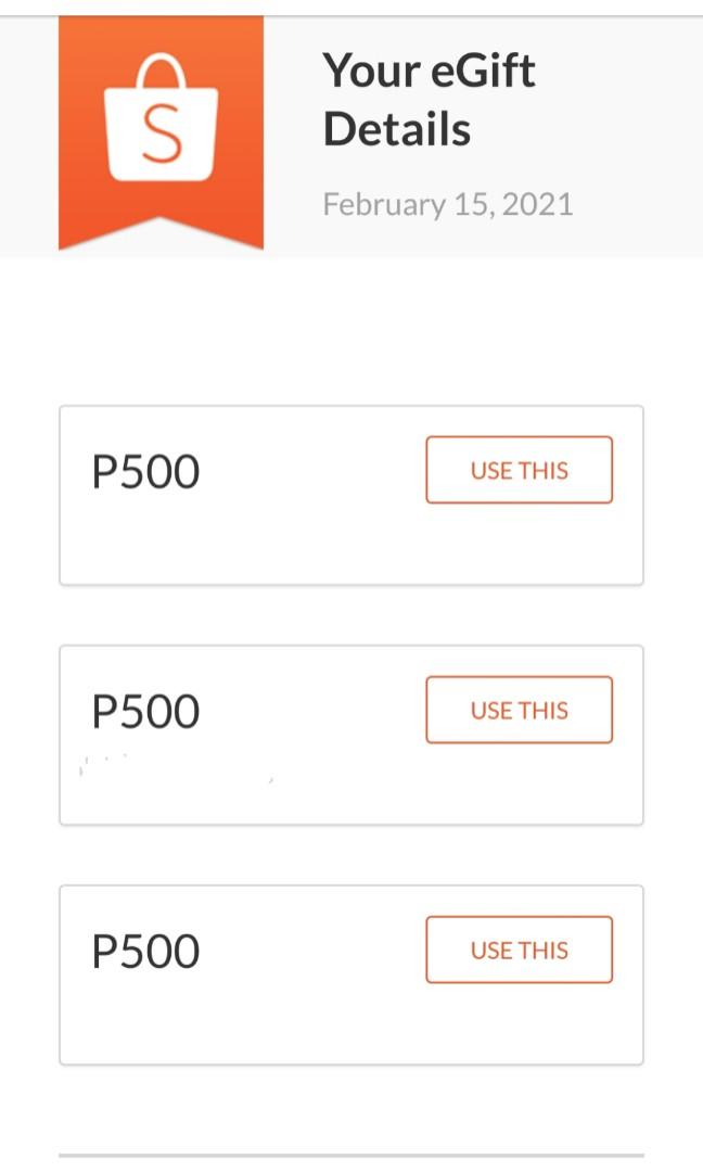 Shopee Voucher Code Worth 1 500 In 500s Tickets Vouchers Vouchers On Carousell