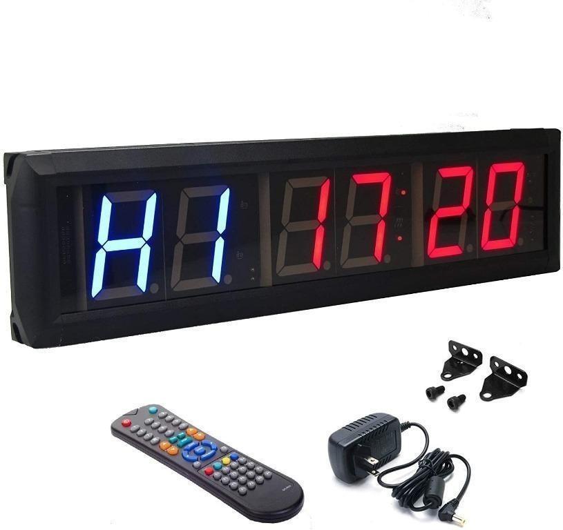 BTBSIGN LED Digital Countdown Wall Clock Fitness Timer Stopwatch for