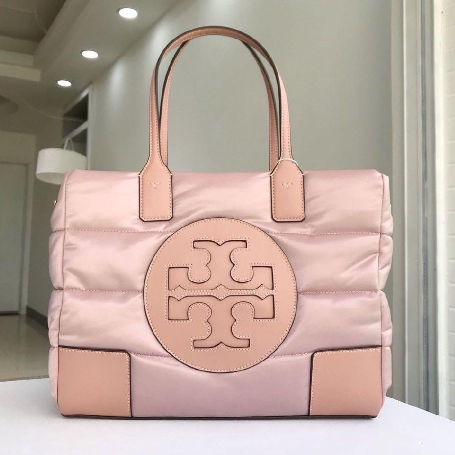 Tory Burch Ella Puffer Tote Pink, Luxury, Bags & Wallets on Carousell
