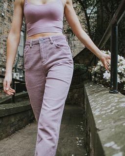 Urban Outfitters (BDG) Cord Lilac Mom Jeans
