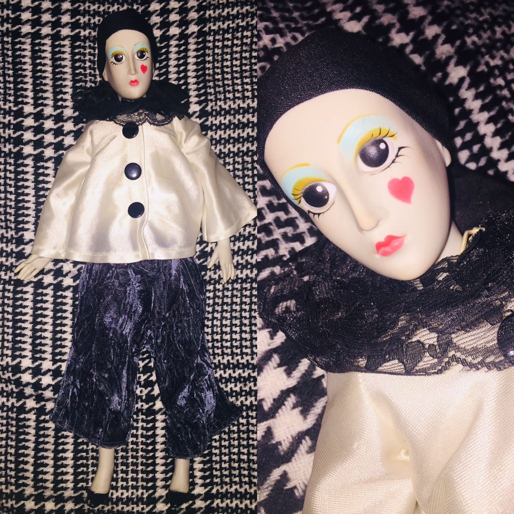 Vintage pierrot doll on sale