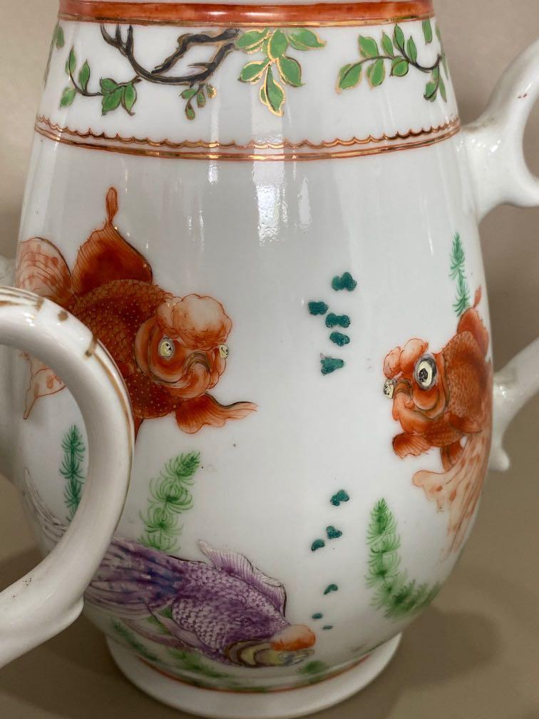 Vintage Tea Set hand painted goldfish , Vintage & Collectibles, Vintage