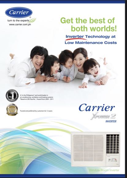 Window Room Inverter | 51W3A018308 | Carrier XPower 2 Window Room Air  Conditioners, TV u0026 Home Appliances, Air Conditioning and Heating on  Carousell
