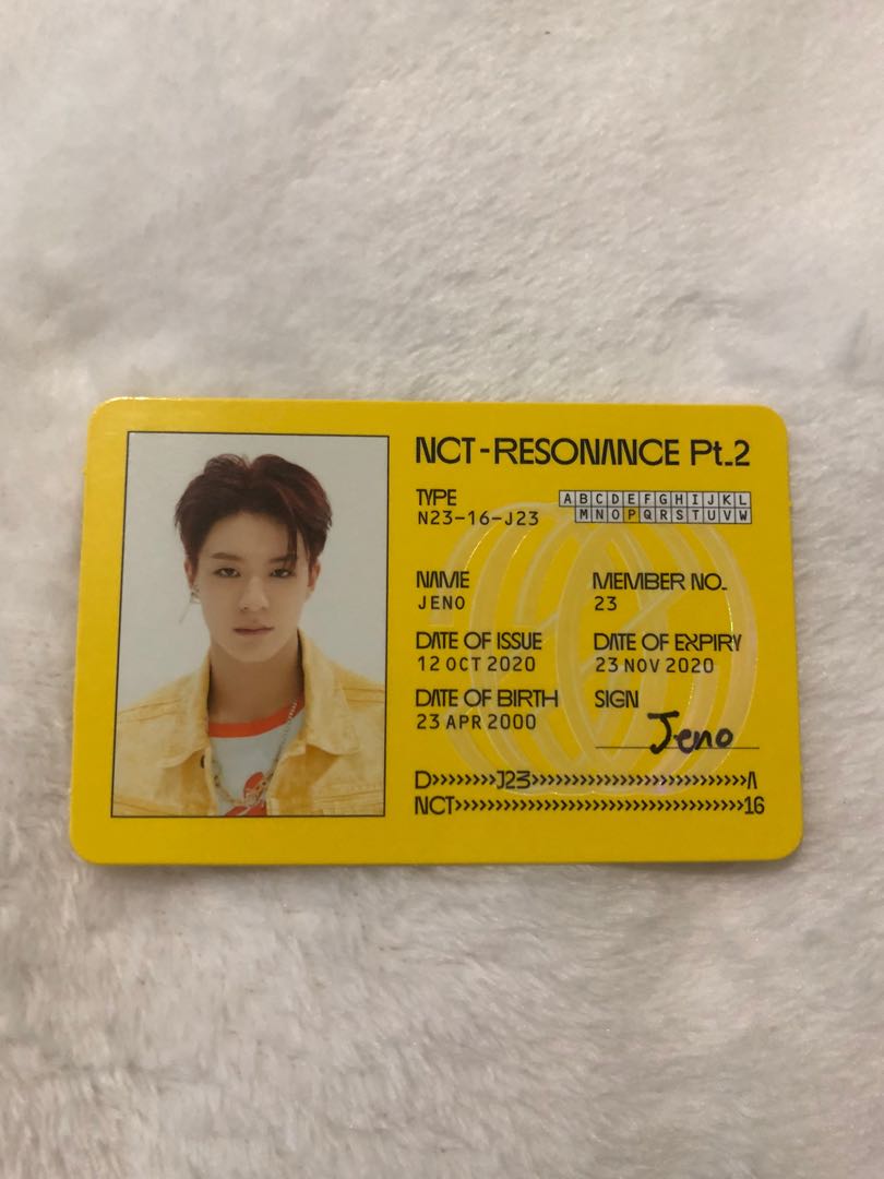 [WTT] Jeno id card resonance pt.2, Hobbies & Toys, Collectibles ...