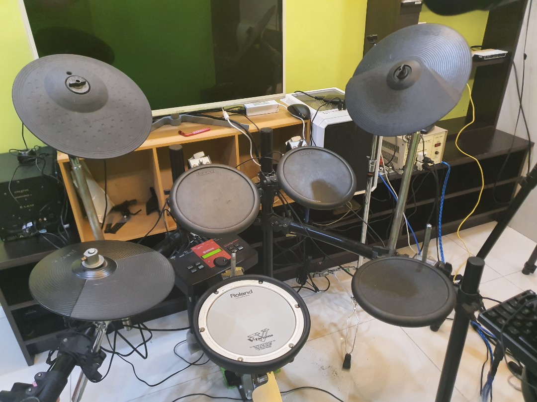 Yamaha DTX DTXPlorer + Roland kit hybrid edrum kit edrum with freebies, Hobbies & Toys, Music