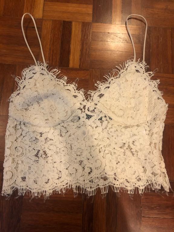 Zara White Bralette Top