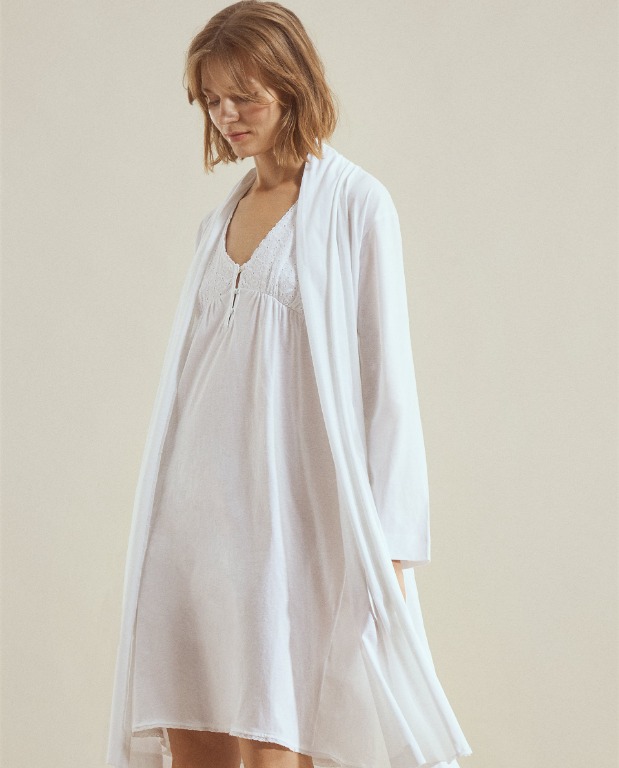 Zara White Dressing Gown Robe