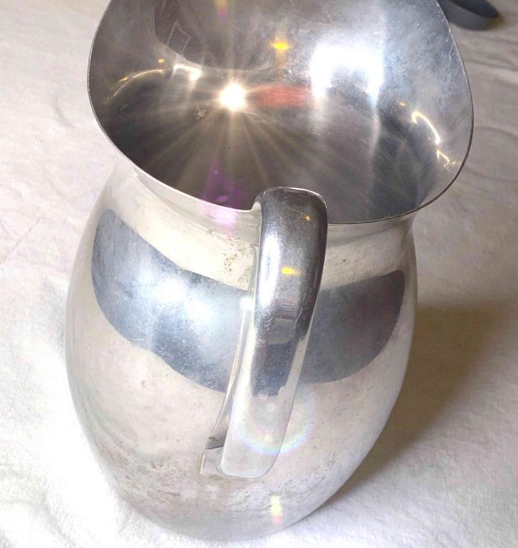 1960s Stainless Steel Vollrath US Military Hospital Water Pitcher