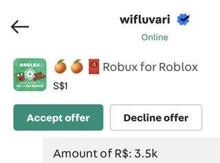 The Robux Goddess S Items For Sale On Carousell - how to buy 1 dollar worth of robux
