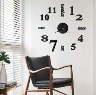 🤷‍♀️3D Mirror DIY Large Wall Clock ,DIY Wall Clock 3D Mirror Sticker Metal, Roman Numerals Big Clock