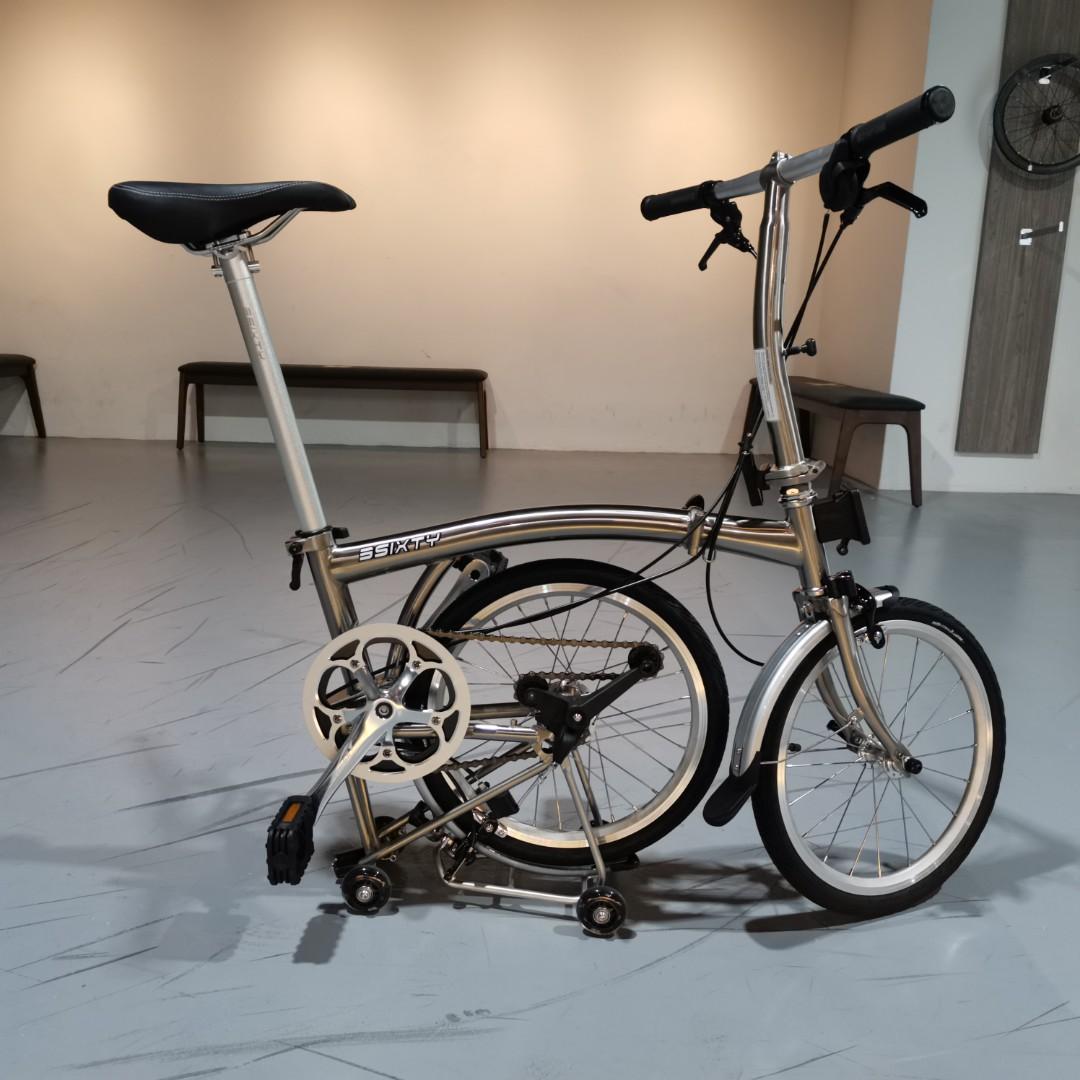 chrome folding bike