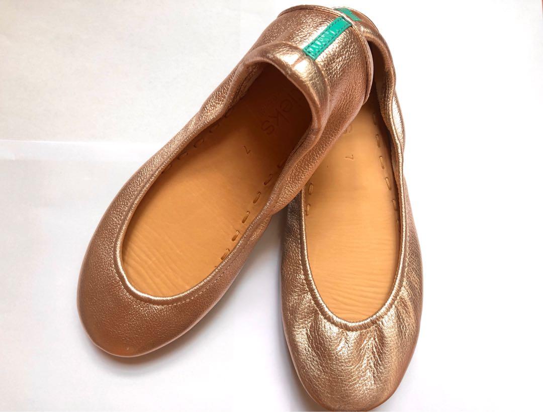 63 OFF New Tieks Rose Leather Ballerina Carousell