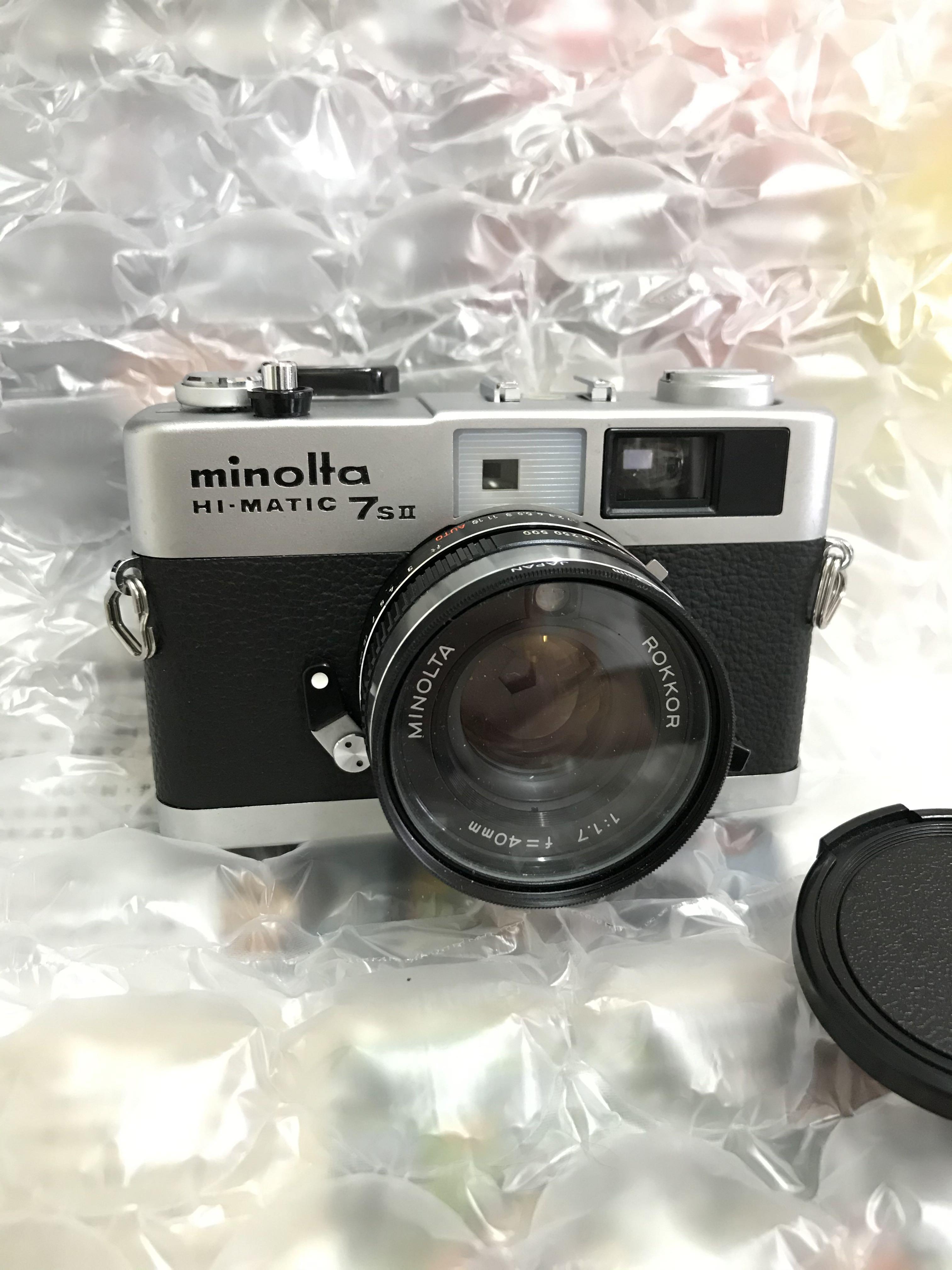 70年代Minolta HI-Matic 7s2 菲林相機傻瓜機9成新, 攝影器材