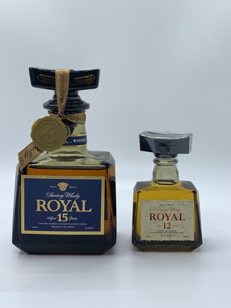 日本威士忌Suntory Whisky Royal 15年180ml + 12 年50ml, 嘢食& 嘢