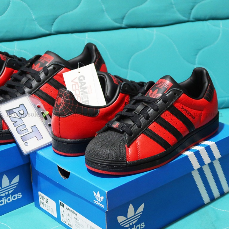 adidas Superstar Miles Morales 6 US women's 5 12 US men's 5Y spider man  spiderman not jordan yeezy, Women's Fashion, Footwear, Sneakers on Carousell