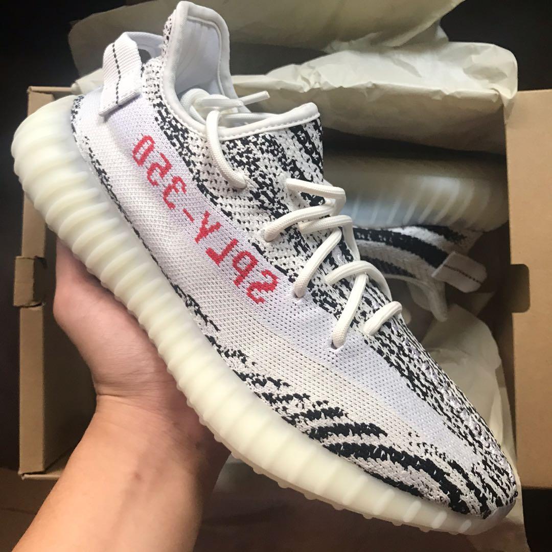 Yeezy zebra 9.5 store