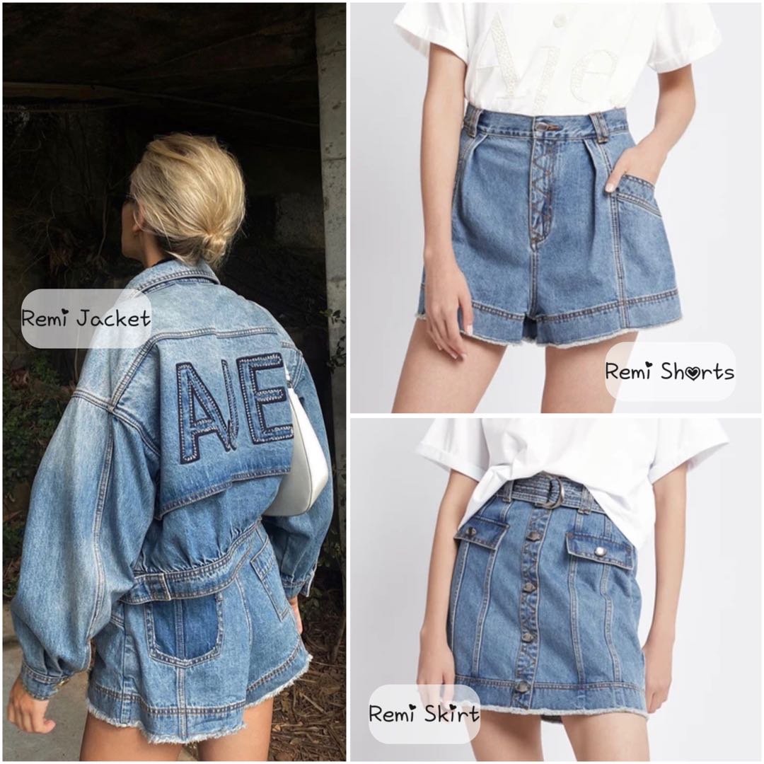 AJE Denim Remi Jacket, Remi Shorts, Remi Skirt, Women's Fashion, Coats,  Jackets and Outerwear on Carousell